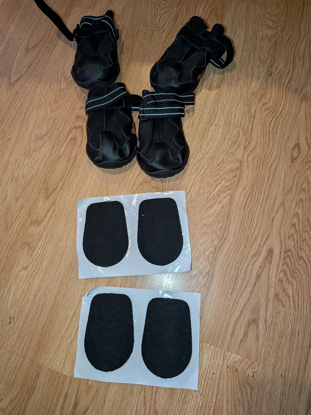 Waterproof Dog Shoes Set of 4 - Black (Size 8)